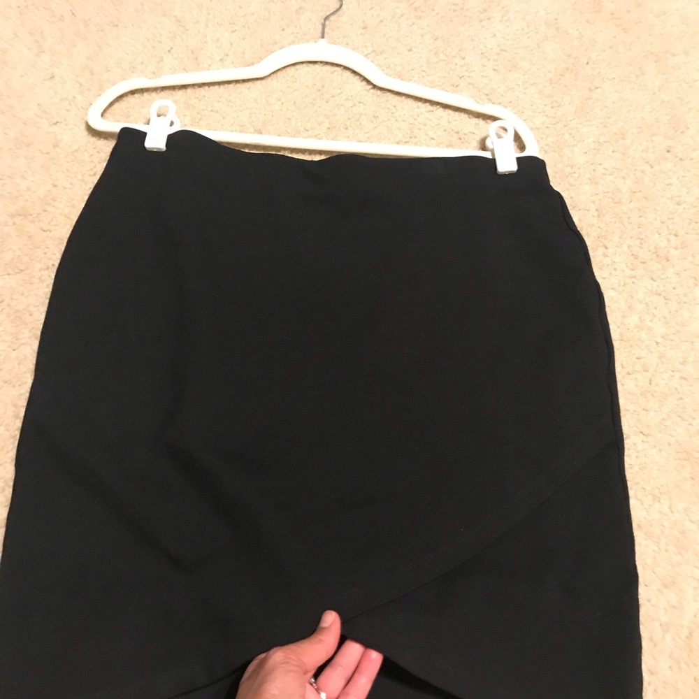 Black asymmetrical skirt